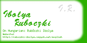 ibolya ruboczki business card